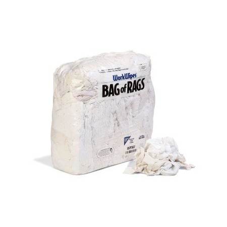 Workwipes Reclaimed White T-Shirt in Bag 1 bag WIP561